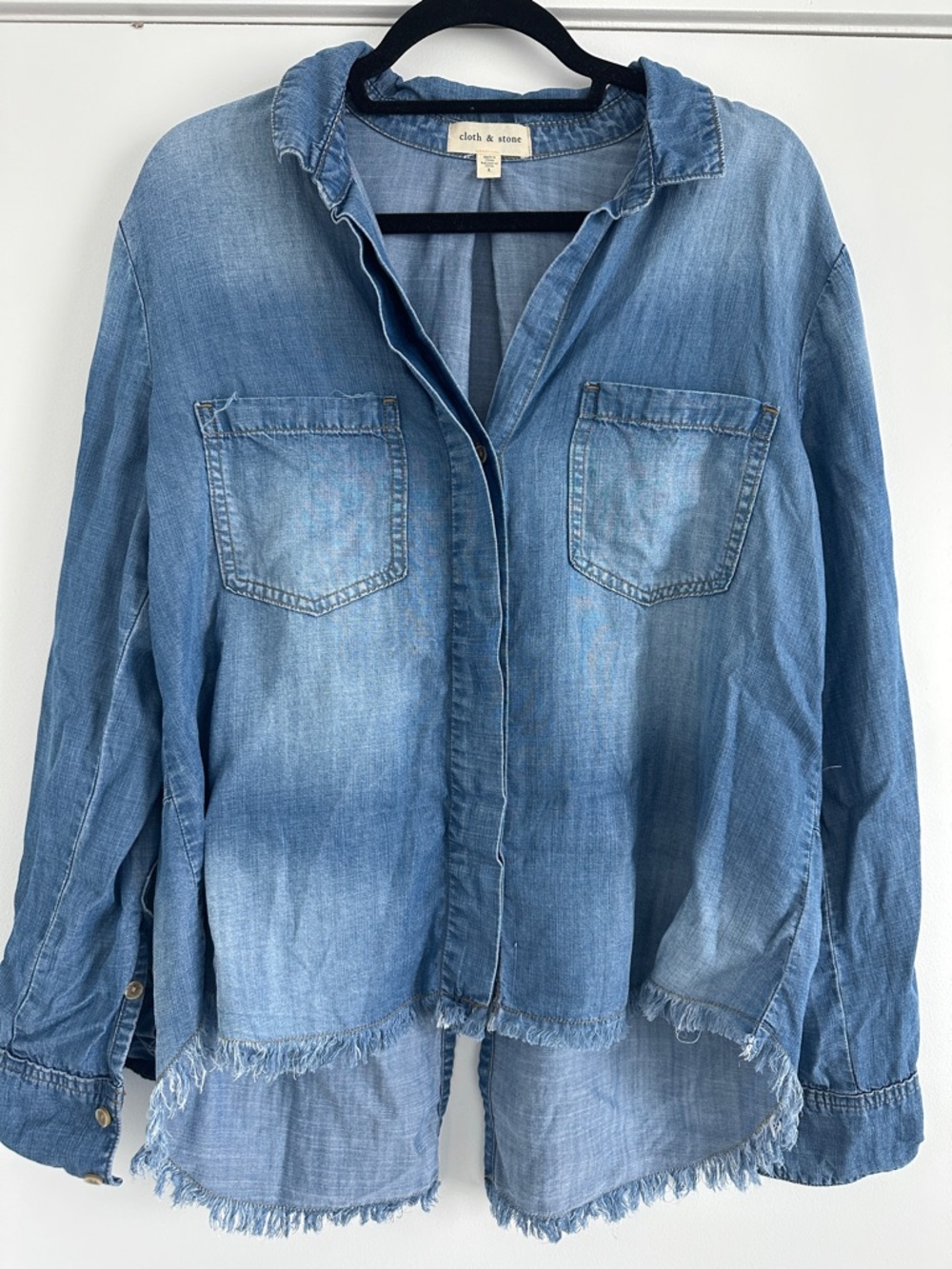cloth & stone Light Blue Denim Shirt Jacket